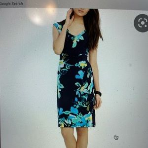 Lauren Ralph Lauren Floral-Print Cowl-Neck Dress, Size 22W